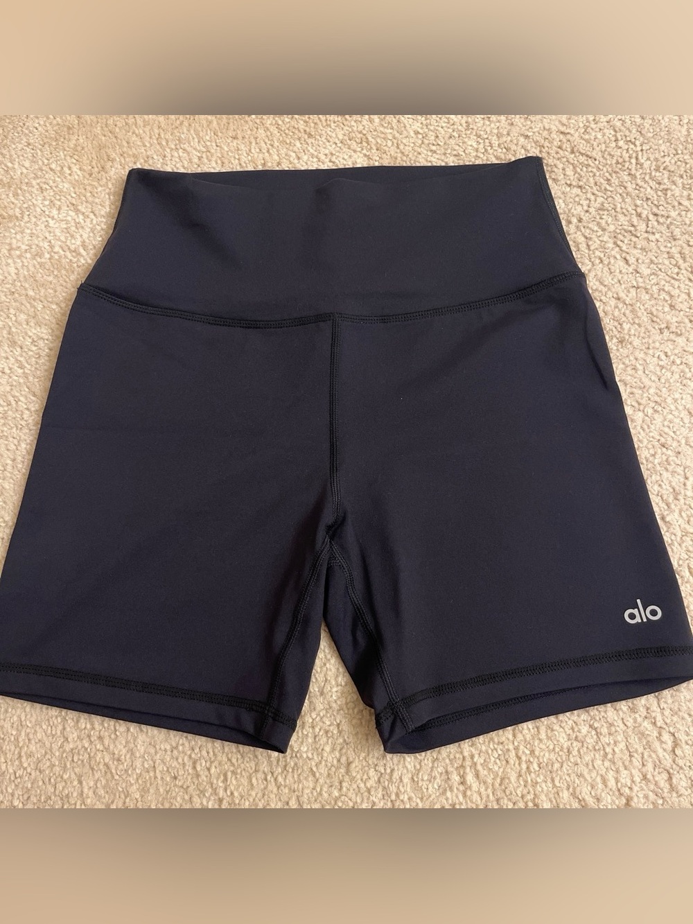 ALO Yoga Navy High-Rise Bike Shorts
